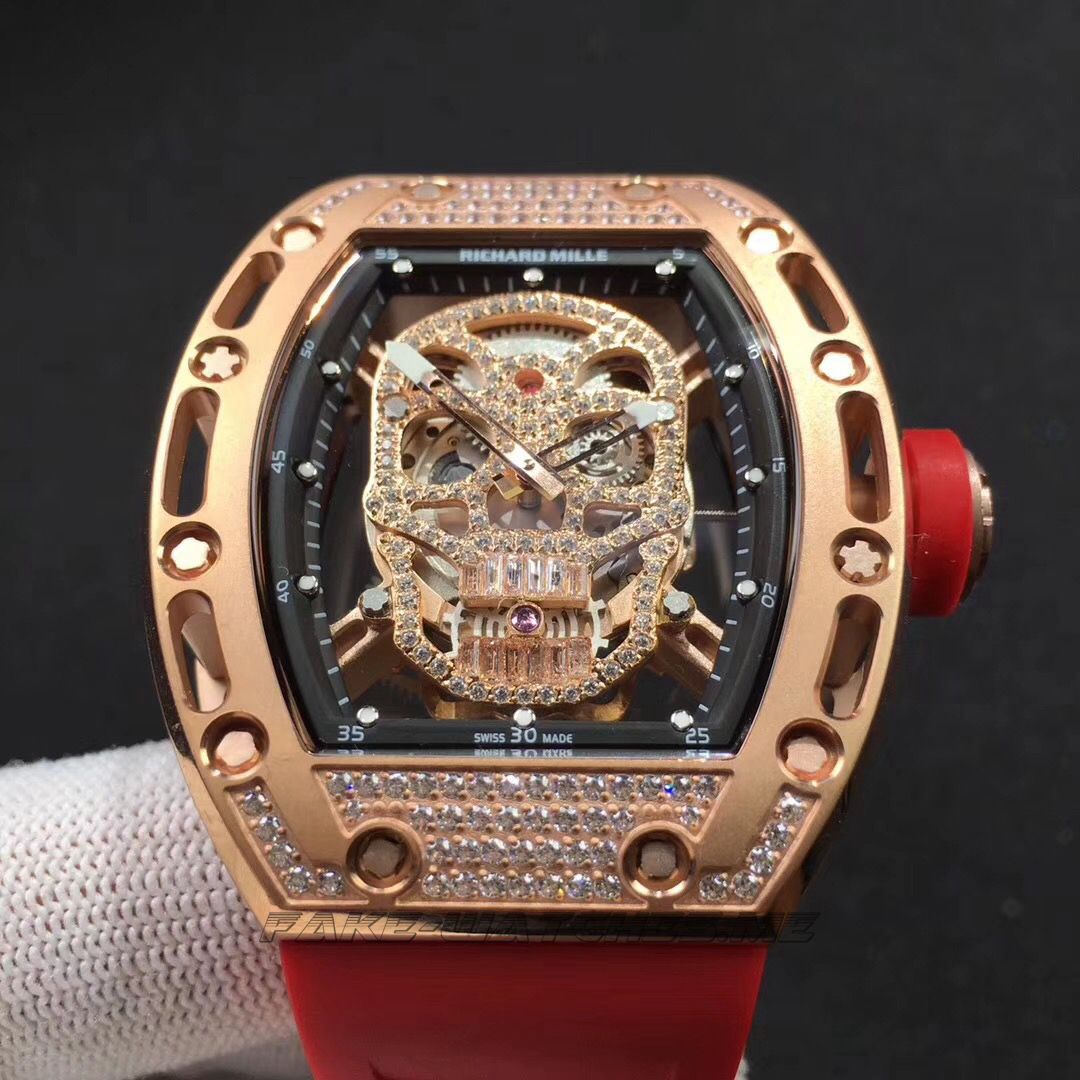 Richard Mille RM052 SF Rose Gold & Diamond Diamond Skull Dial Swiss
